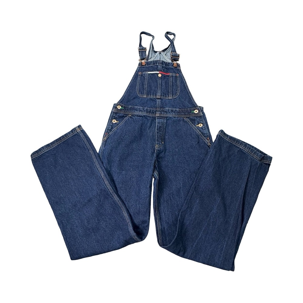 Tommy Jeans Overalls Mens 32x30 Dark Wash Denim Vintage 90s Cotton Western